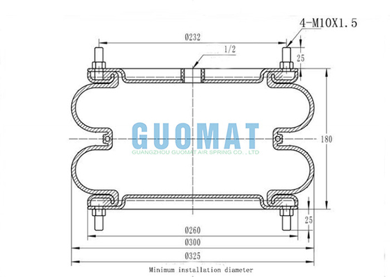 FD 412-22 DS Contitech φλαντζών ανοίξεων αέρα GUOMAT 12X2 βιομηχανικός αερόσακος συνελεύσεων SP1541 Dunlop