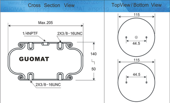 W013587451 Firestone Air Spring DIA. Max. 205 Αεροεξάρτησης