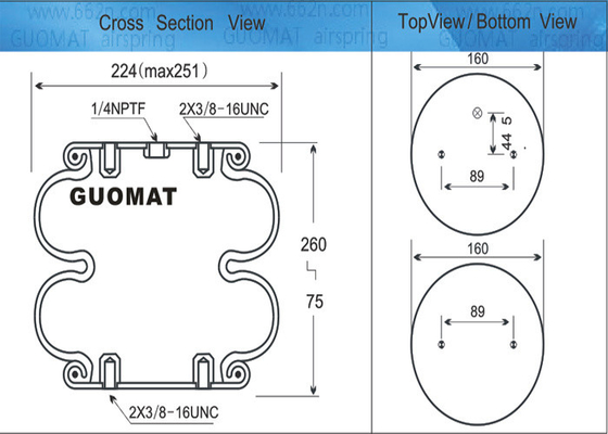 FD200-19 Contitech W013586910 Διπλές σχηματισμένες αερόσακοι Contitech Air Spring Βιομηχανική ατμομηχανική ατμομηχανή