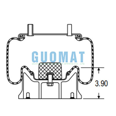 W01-358-8723 Firestone 1T17B-5 Ενεργητική ανάρτηση αέρα Άνοιγμα για φορτηγό Μείωση των συγκρούσεων