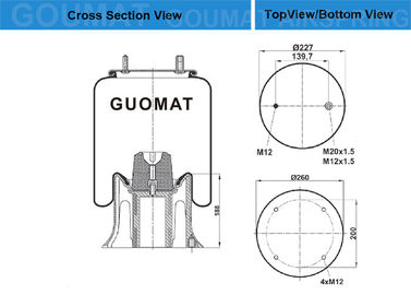 Firestone φορτηγών Neway M00557007 αερόσακοι 1t15m-9 W01-M58-9222