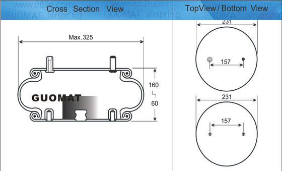 1B5070 βιομηχανικό Firestone W01-358-6994 Contitech FS 330-11 647 Tiangle 6374/4467 ανοίξεων αέρα