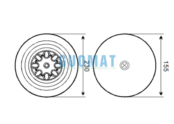 4757NP21/4757 N P21 Contitech Ανάρτηση Αέρος Φορτηγού A9423204321 Mercedes Benz Αμορτισέρ