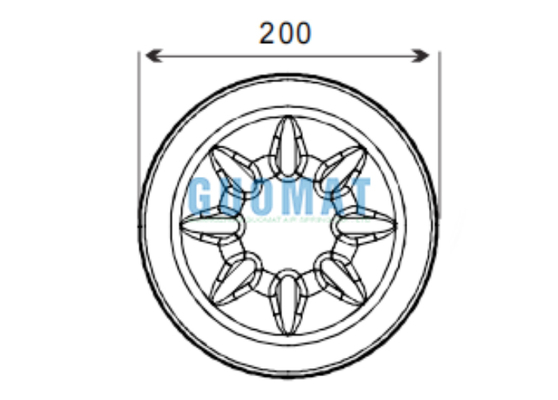 W01-M58-8513 Τμήματα φορτηγών Firestone 4390NP22 Contitech Αναστολή κυλιόμενου λοβού αέρας