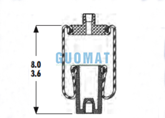 1S3-011 Goodyear Super Cushion Αερόσοβαρο ASB-06-7-014 Πιστόνι Ανάρτησης Καμπίνας Αέρα