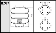 W013587839 βιομηχανικός τριπλός μπερδεμένος αερόσακος ανοίξεων αέρα για Euclid/Meritor ε-FS7814