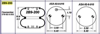 Goodyear αέρα διπλοί φυσητήρες 578923202 ανοίξεων αέρα ανοίξεων 2B9-200 οι αρχικοί λαστιχένιοι αναφέρονται σε W01-358-6910