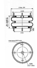 Λαστιχένιοι φυσητήρες χάλυβα ανοίξεων αέρα ContiTech FD 210-22 PNP305450112 βιομηχανικοί 10x2 διπλασιάζουν τον μπερδεμένο αερόσακο