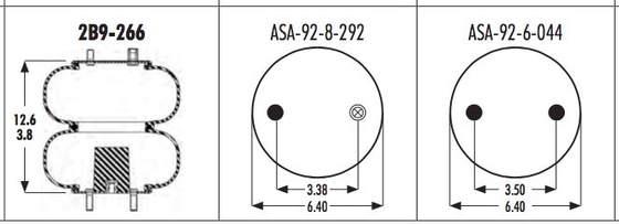 578-92-3-208 Firestone W013586944 ανοίξεων αέρα Goodyear 2B9-266