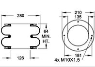 DUNLOP SP 1538 βιομηχανικοί λαστιχένιοι φυσητήρες 10 X 2 ανοίξεων αέρα W01-R58-4092