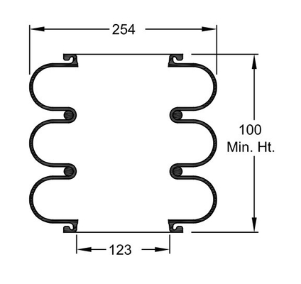 W01-R58-4047 Firestone ο ενιαίος αερόσακος 10 X 3 φυσητήρων αντικαθιστά DUNLOP SP 258
