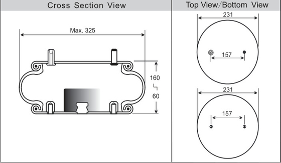 Firestone W01-358-6994/19 ενιαία βιομηχανική άνοιξη αέρα Contitech FS 330-11647