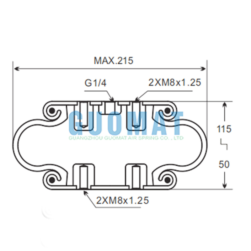 Guomat 1B6022 Μέρη συστήματος ανάρτησης SP 1 B 07 Αρσόσπιση αέρος-σόκ