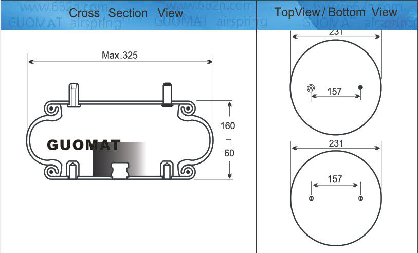 1B5070 βιομηχανικό Firestone W01-358-6994 Contitech FS 330-11 647 Tiangle 6374/4467 ανοίξεων αέρα