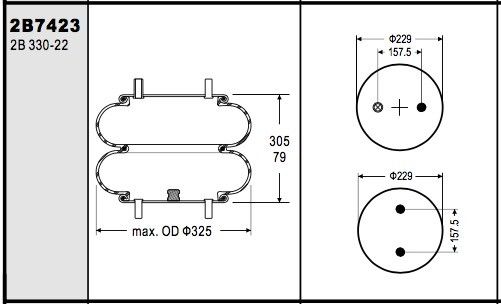 Άνοιξη αέρα W01-358-7423 2B12-432 Contitech FD330-22 368 για SAUER P10-784