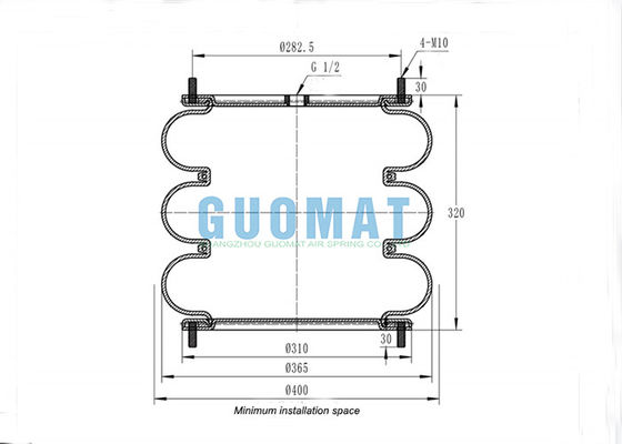 βιομηχανικό Firestone M/31143 Norgren συνελεύσεων W01-R58-4065 ανοίξεων αέρα 14 1/2x3 για τον εξοπλισμό διατρήσεων