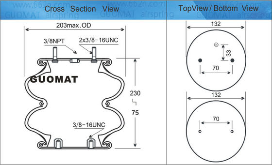Νέο Firestone W21-760-0335 αερόσακος διπλή στρογγυλεμένη ανάρτηση αέρα A01-760-0335