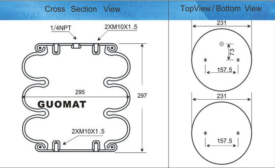 Πυροσβεστική ελαστική Guomat 3B6617 Τριπλή περιστρεφόμενη ατμοσφαιρική ελαστική καουτσούκ NO. 3B300