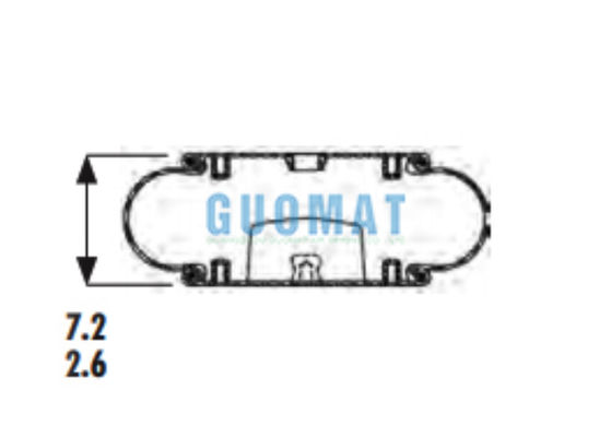 W013586920/W013587043 Ελαστικό ελατήριο αέρα Firestone 1B12-305 Goodyear Industrial Air Bellow