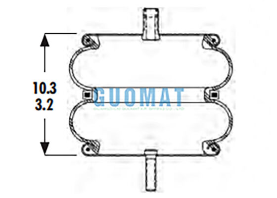 2Β9-229 Goodyear Βιομηχανική ατμοσφαιρική άνοιξη 578-92-3-211 Ατμοσφαιρική ανάρτηση