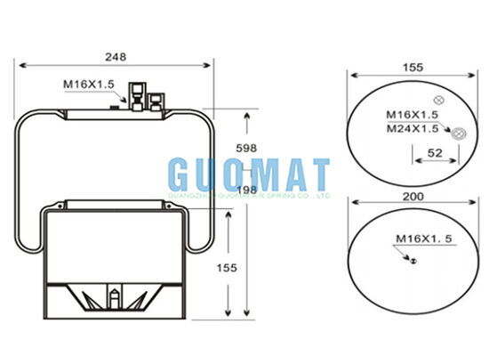 4390NP02 Contiteh βαρέος φορτηγός αέρος ελατήριο A9423200221 Benz