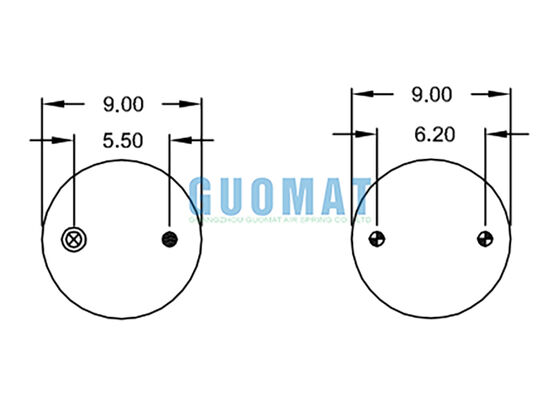 W01-358-6994 Firestone Suspension Air Spring Στυλ 19 Μονή περιστρεφόμενη ελαστική σακούλα ελαστικών