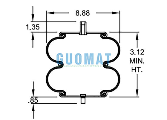 Φυσικό καουτσούκ W01-358-6897 Firestone Διπλό κυματοειδές ελατήριο αέρα AS-0058 Watson & Chalin