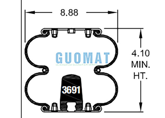 W01-358-6902 Firestone Βιομηχανικές αερόσακοι FD 200-19 310 Contitech Gummer Air Spring