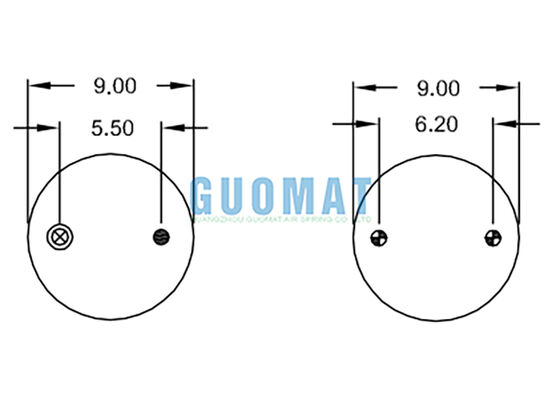 Ελατήριο αέρα τριπλής πτύχωσης W01-358-8016 Σάκοι αμορτισέρ ανάρτησης Firestone