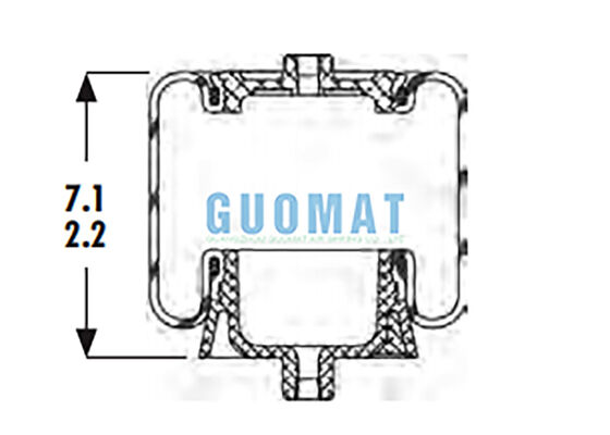 1S4-067 Καμπίνα Air Spring Goodyear ASC-08-7-137 Αντικατάσταση αερόσακων ανάρτησης φορτηγών