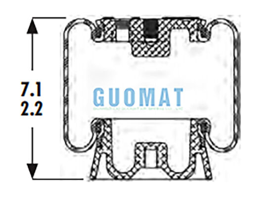 1S4-123 Goodyear Cabin Air Spring ASC-08-7-15 Ανάρτηση Αεροπληξία για φορτηγό Ανάρτηση καθίσματος οδηγού