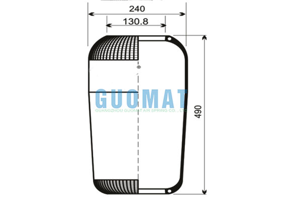 713N Ανάρτηση Contitech Ελατήριο Αέρα 72296 Αεροθάλαμος V1F21D VIBRACOUSTIC