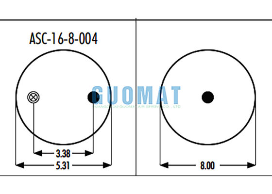 1R8-034 Ανάρτηση φορτηγού Goodyear 566-16-3-007 Rolling Lobe Air Spring Για GMC 10530086