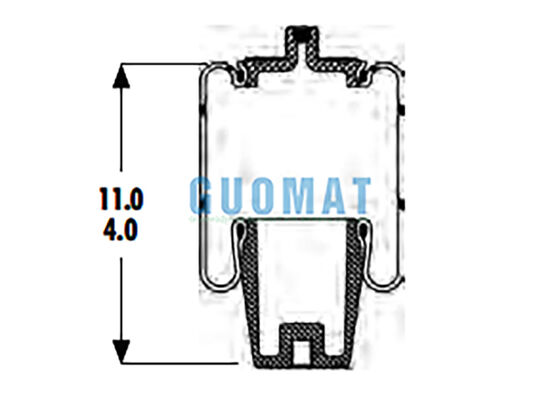 1S4.5-107 ASC-08-7-194 Goodyear Air Bag Ανάρτηση W023587080 Firestone Air Spring Για Φορτηγό & Τρέιλερ