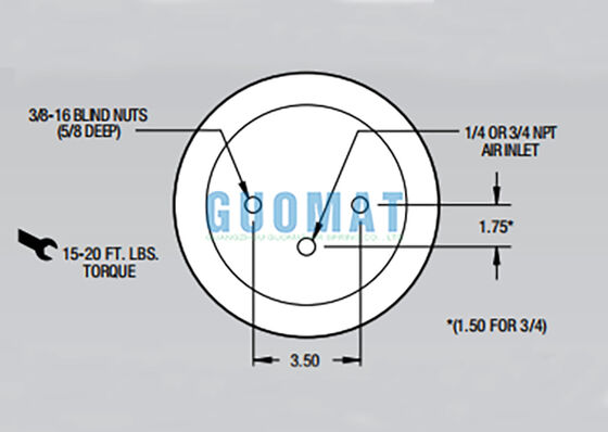 W01-358-5712 Firestone Φυσούνα Αέρα Φορτηγού Σύστημα Ανάρτησης Αέρα Κυλινδρικού Τύπου 1T14C-7