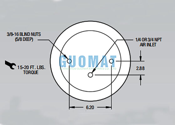 W01-358-9400 Firestone Airide Air Spring 1T15T-1 Ανάρτηση φορτηγού Απορροφητής κρούσης