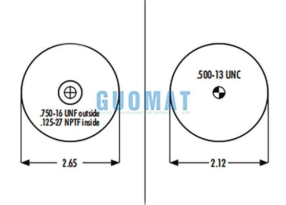1S5-006 Goodyear Ελατήριο Αέρα Τύπου Μανικιού ASC-08-7-005 Για Αεροαναρτήσεις Καμπίνας Φορτηγού