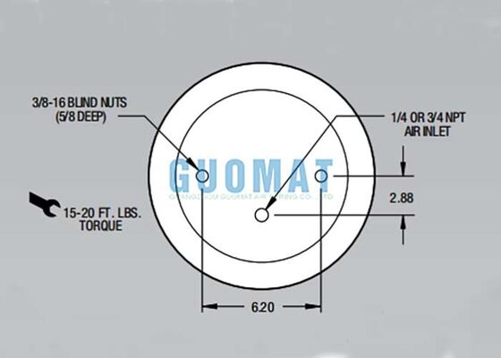 Ανάρτηση Firestone W01-358-9056 Ελατήριο Αέρα 1T15M-4 Σάκοι Αέρα Βαρέως Φορτηγού