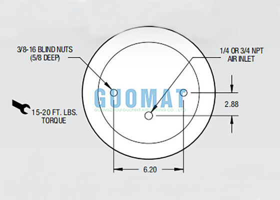 W01-358-9108 Firestone Ελατήριο Αέρα Κυλιόμενου Λοβού 1T15M-9 Αεροαναρτήσεις Ρυμουλκού Μπαλόνι