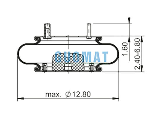 FS 330-11 467 Contitech Ελαστικές Αερόσφαιρες 64594 Αερανάρτηση Μονής Σπείρας Με Βίδες