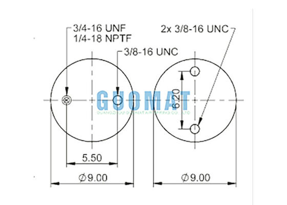 FT 330-29 413 Contitech Triple Convoluted Air Spring 64560 Air Bags For Vibratory Grinding Machine
