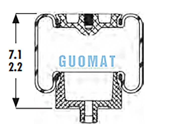 Goodyear 1S4-007 Ελαστικός αερόσακος Αναστολή W023587001 Firestone Καμπίνα φορτηγού Αντικατάσταση αερόσακων