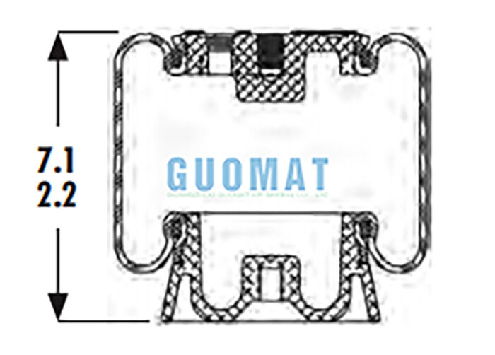1S4-123 Goodyear Cabin Air Spring ASC-08-7-15 Ανάρτηση Αεροπληξία για φορτηγό Ανάρτηση καθίσματος οδηγού
