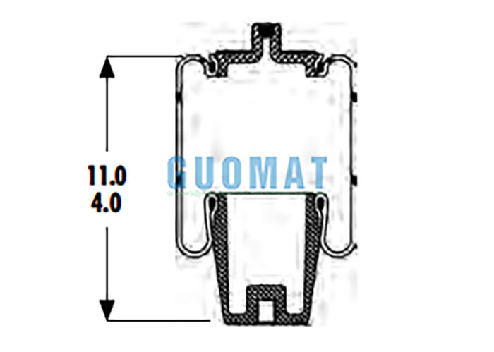 1S4.5-107 ASC-08-7-194 Goodyear Air Bag Ανάρτηση W023587080 Firestone Air Spring Για Φορτηγό & Τρέιλερ