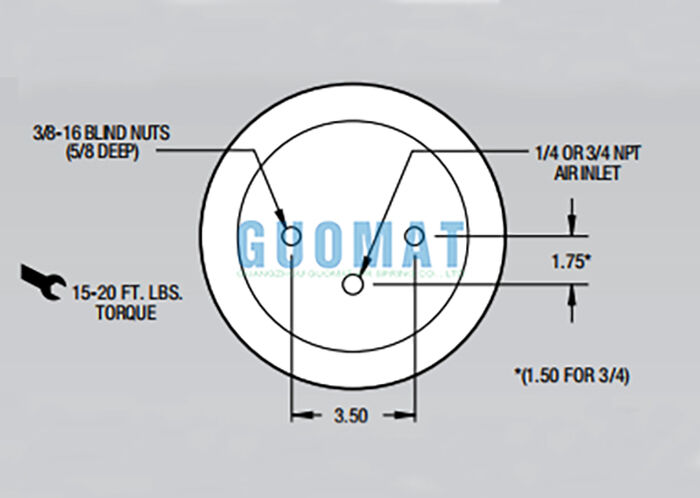 W01-358-5712 Firestone Φυσούνα Αέρα Φορτηγού Σύστημα Ανάρτησης Αέρα Κυλινδρικού Τύπου 1T14C-7