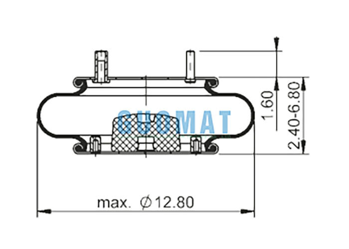FS 330-11 467 Contitech Ελαστικές Αερόσφαιρες 64594 Αερανάρτηση Μονής Σπείρας Με Βίδες