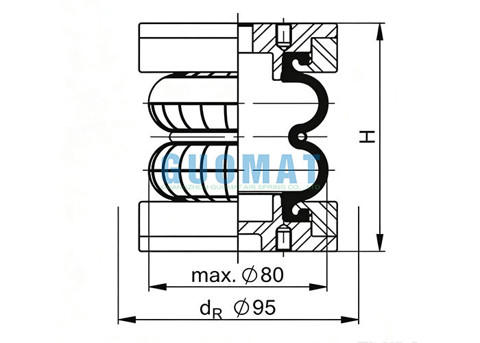 FD 22-4 DI CR Contitech Βιομηχανικό ελαστικό ελαστικό EB-80-45 FESTO κυλίνδρος Bellows