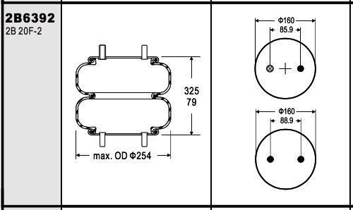 W013586392 βιομηχανικό διπλάσιο μπερδεμένο 20-2 Arvin Meritor 2258-γ-1489 ανοίξεων αέρα